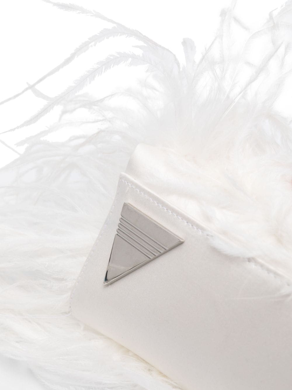 Midnight feather-embellished clutch bag - 4