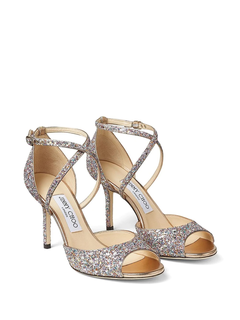 Emsy 85mm glow-in-the-dark glitter sandals - 2