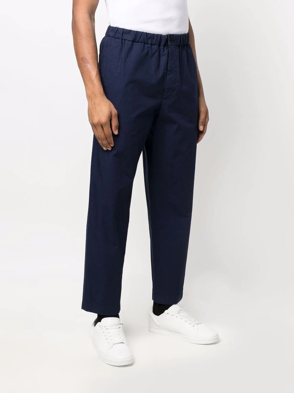 straight-leg elasticated-waist trousers - 3