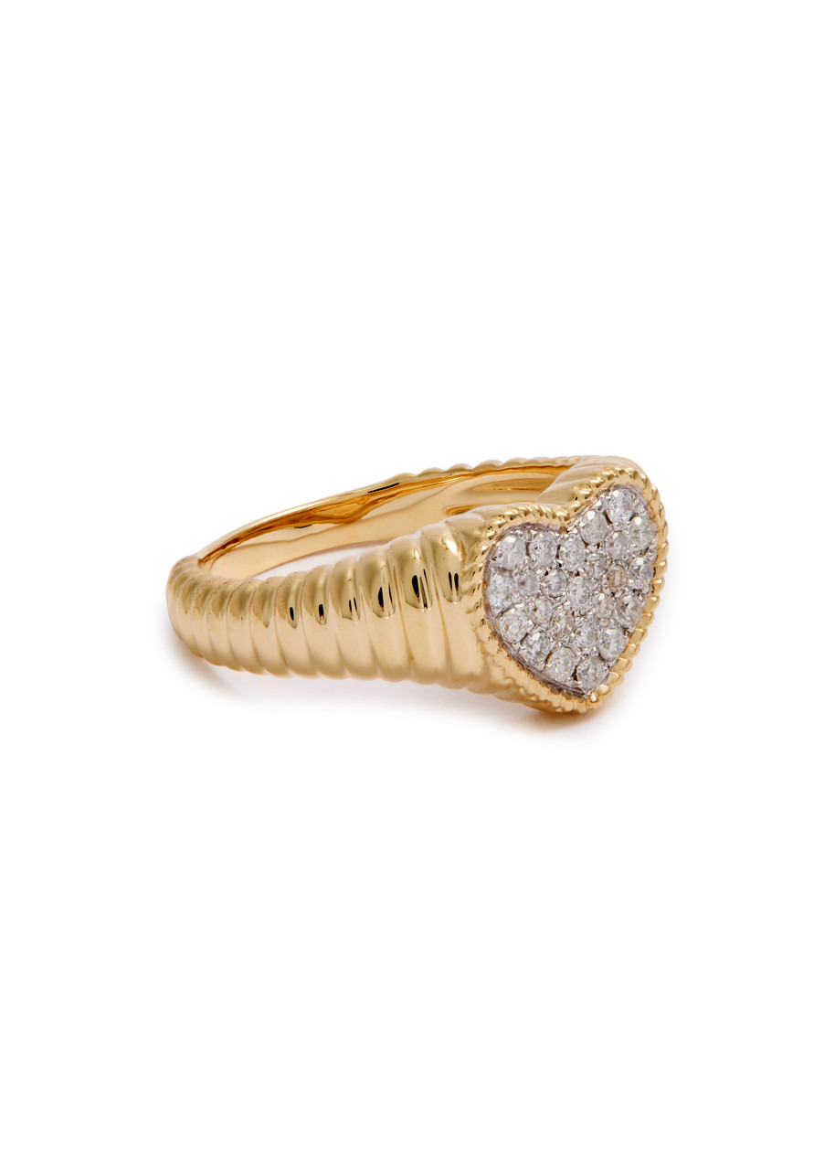 Yvonne Leon Baby Chevalière Cour Berlingot 9kt Gold Pinky Ring - 3