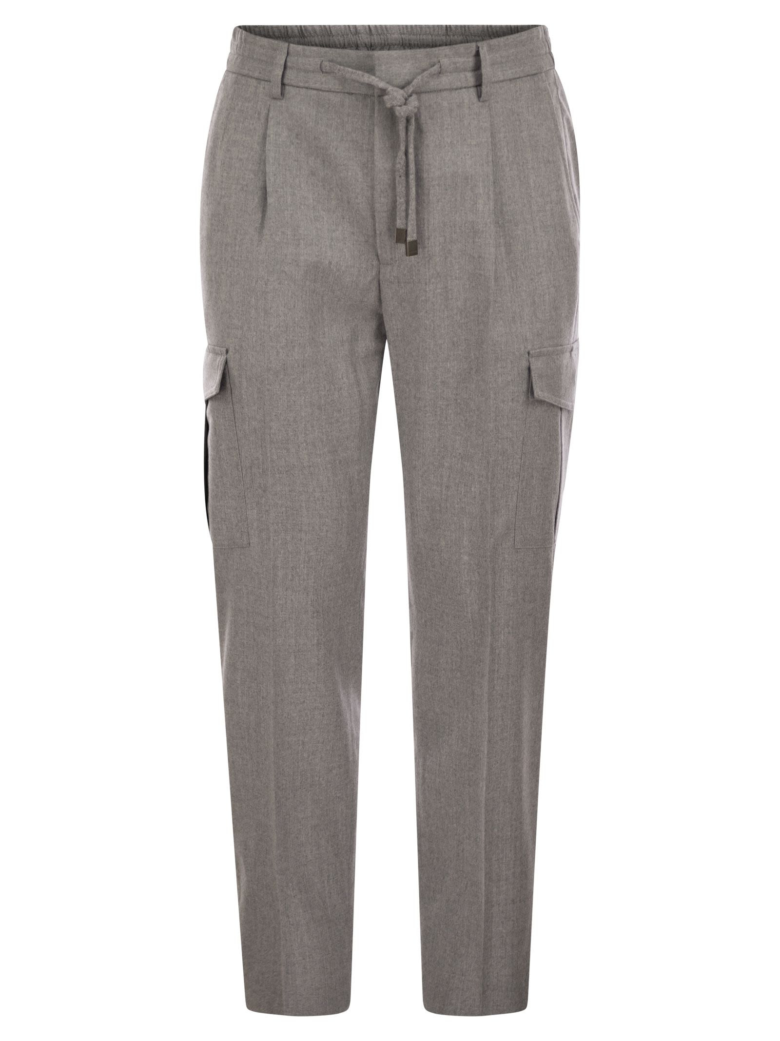 Peserico - Peserico Men Flannel Cargo Trousers - 1