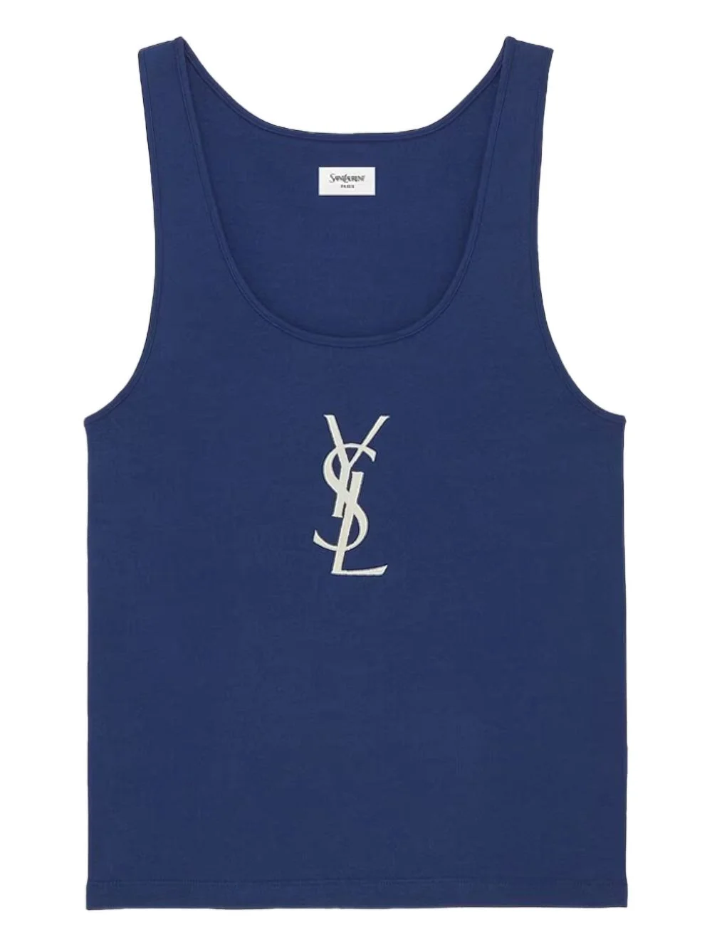 Saint Laurent Men Logo Cotton Tank Top - 1