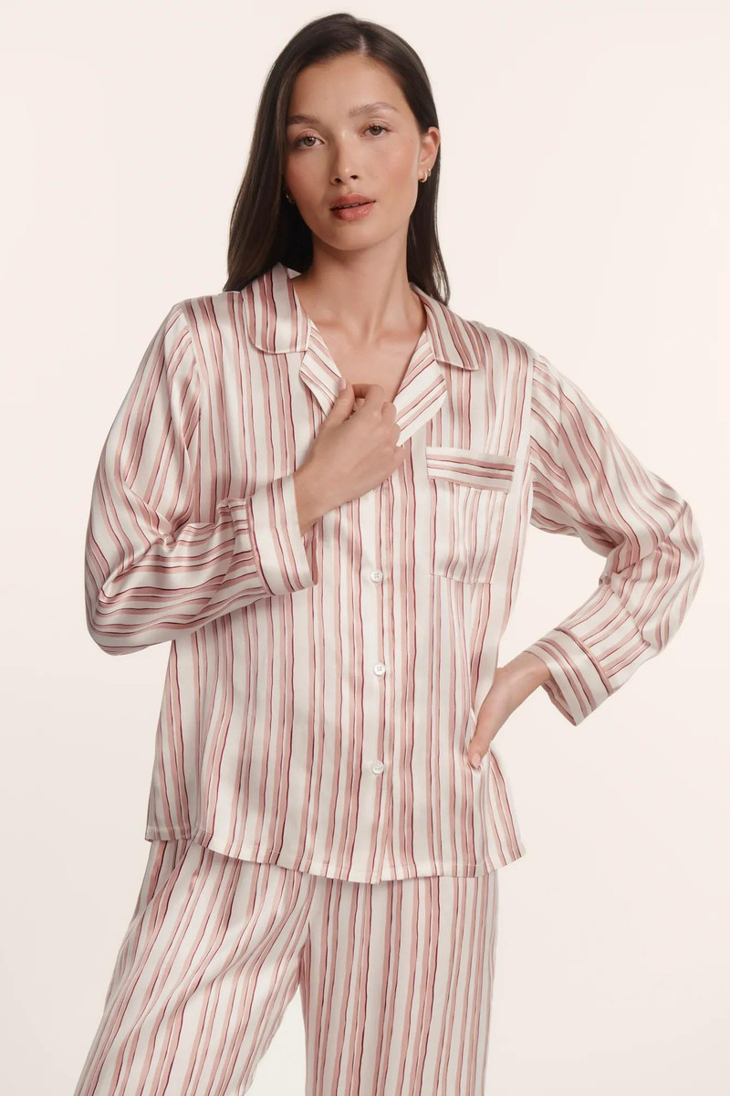 eberjey Eberjey x ILIA - Inez Washable Silk Printed Long PJ Set outlook