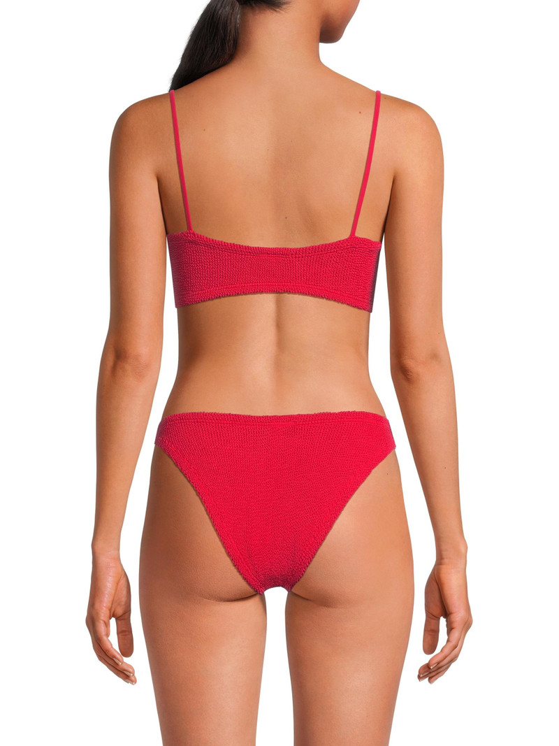 Women's Misty Textured Bikini - Red 5