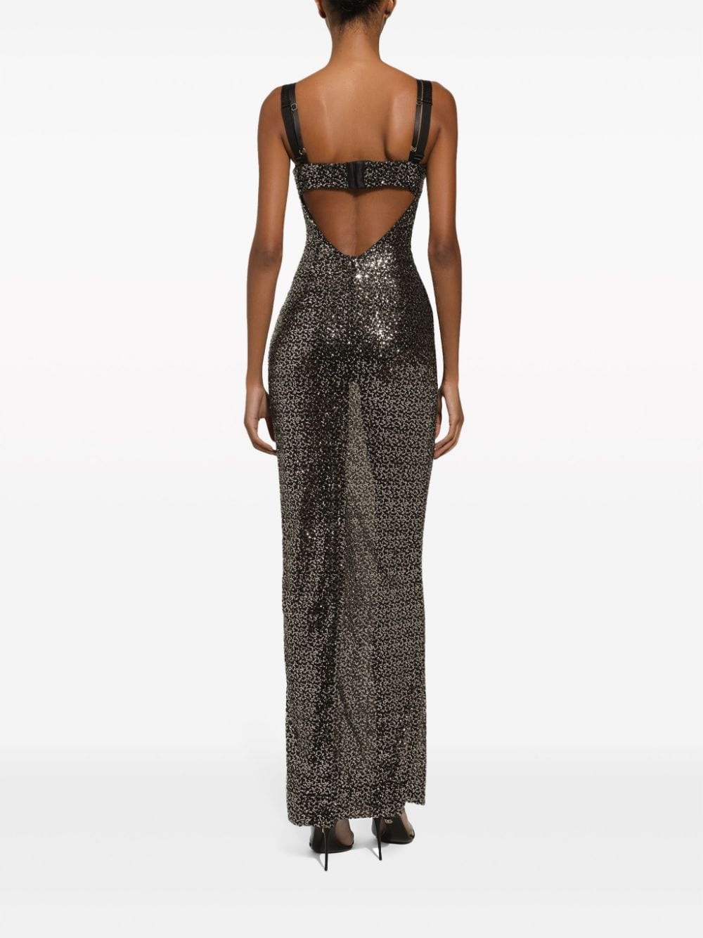 sequin-embellished maxi dress - 4