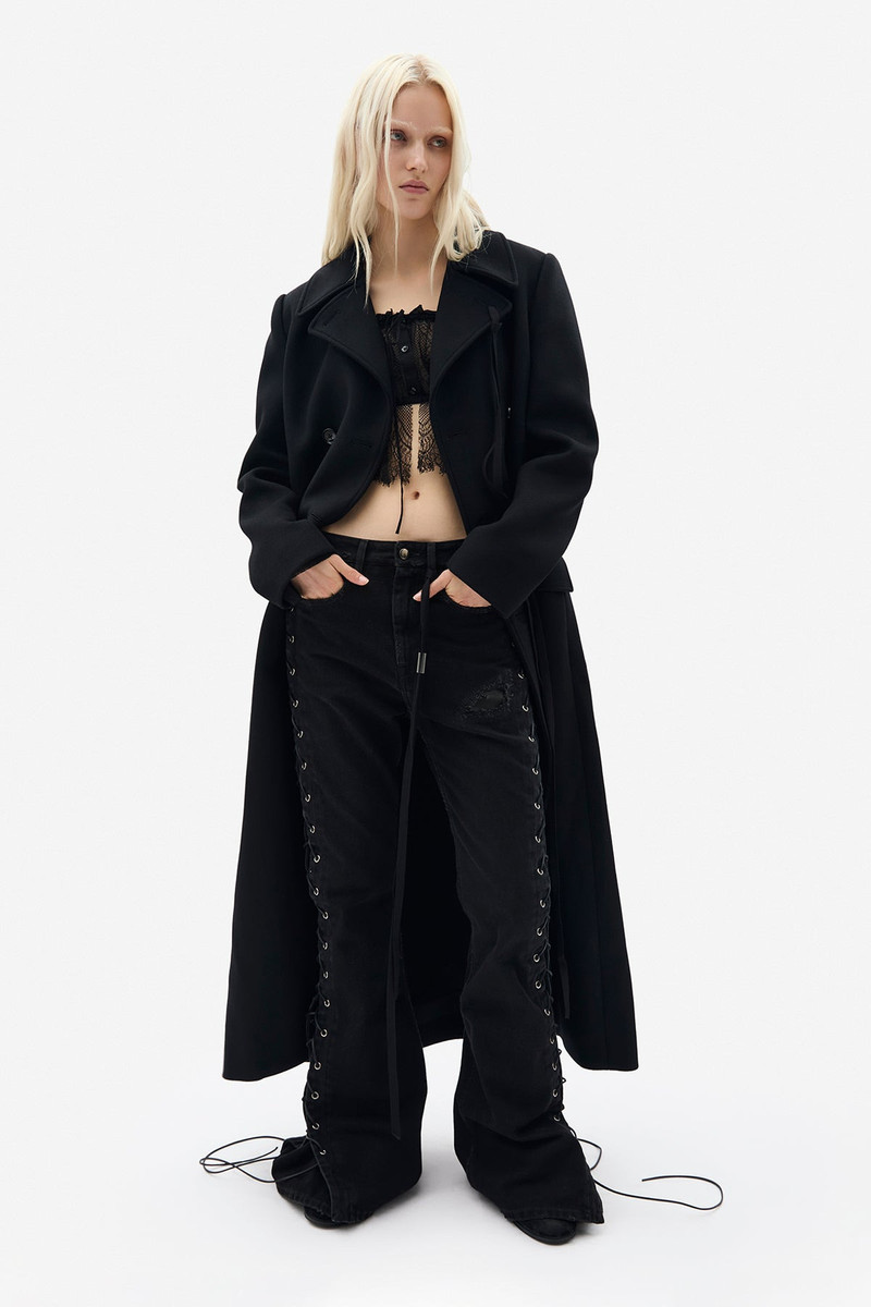Agniet Long Fitted Double Breasted Coat 4