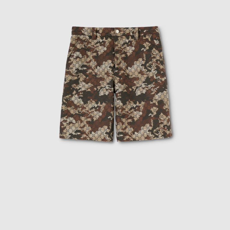 GG marbled cotton denim jacquard pants 1