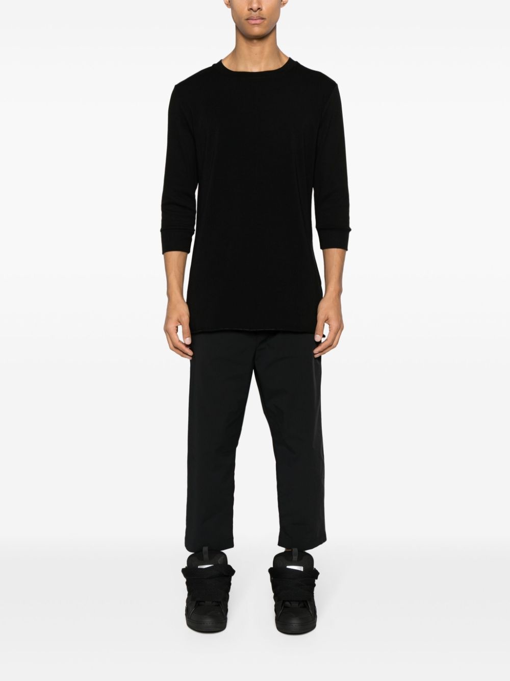 elasticated-waist cropped trousers - 2