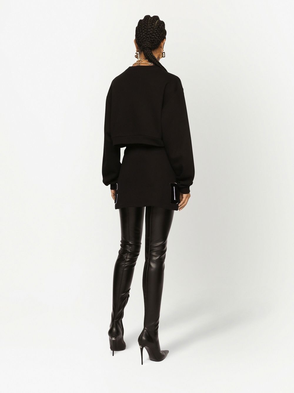 DG-logo cropped sweatshirt - 4