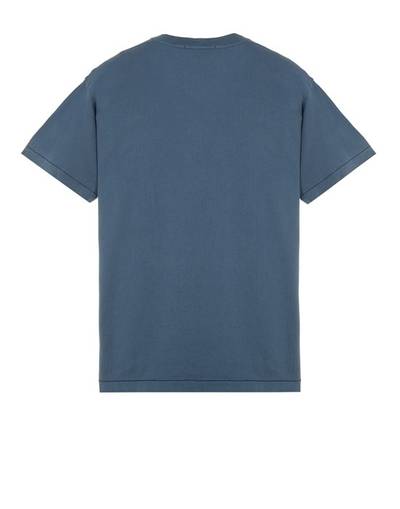 Stone Island 24113 GARMENT-DYED 60/2 COTTON JERSEY  AVIO BLUE outlook