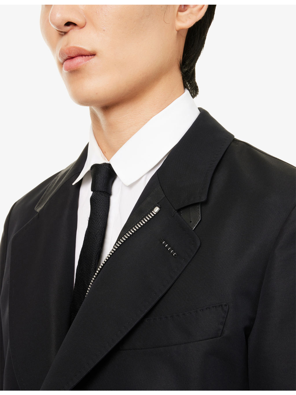 Sartorial Peak-Lapel Cotton-Blend Blazer Jacket - 5