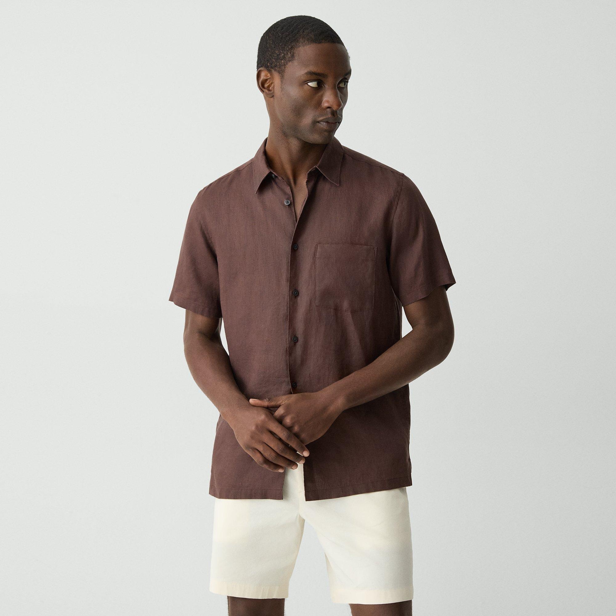 Irving Short-Sleeve Shirt in Relaxed Linen - 3