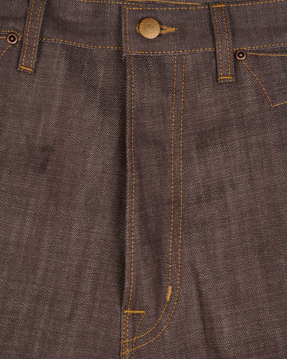 Type 00 14.5oz Selvedge Denim Pant - Brown - 7