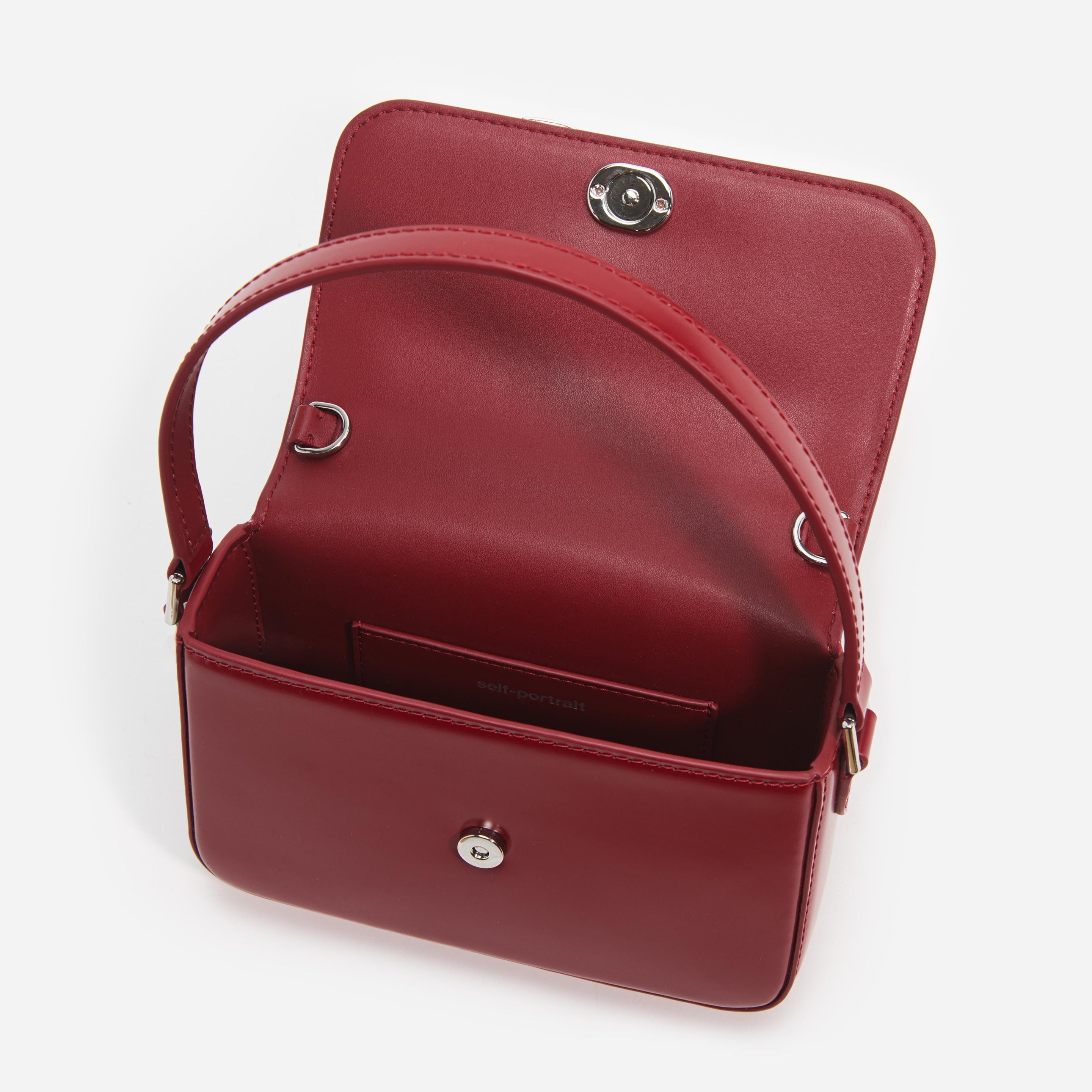 Burgundy Leather Micro Bag - 5