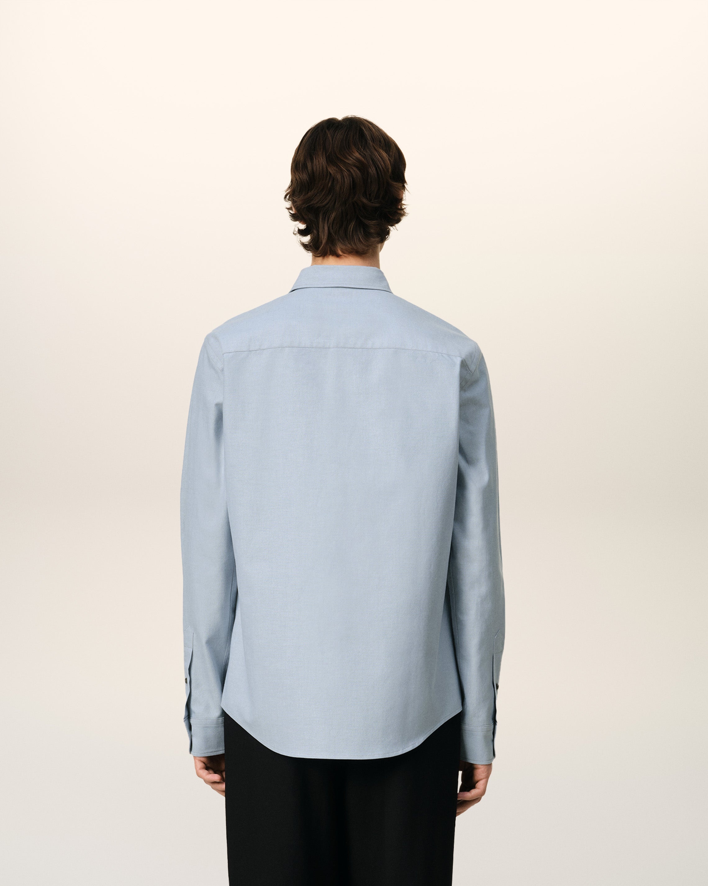 BLUE COTTON BUTTON-DOWN AMI DE CŒUR SHIRT - 5