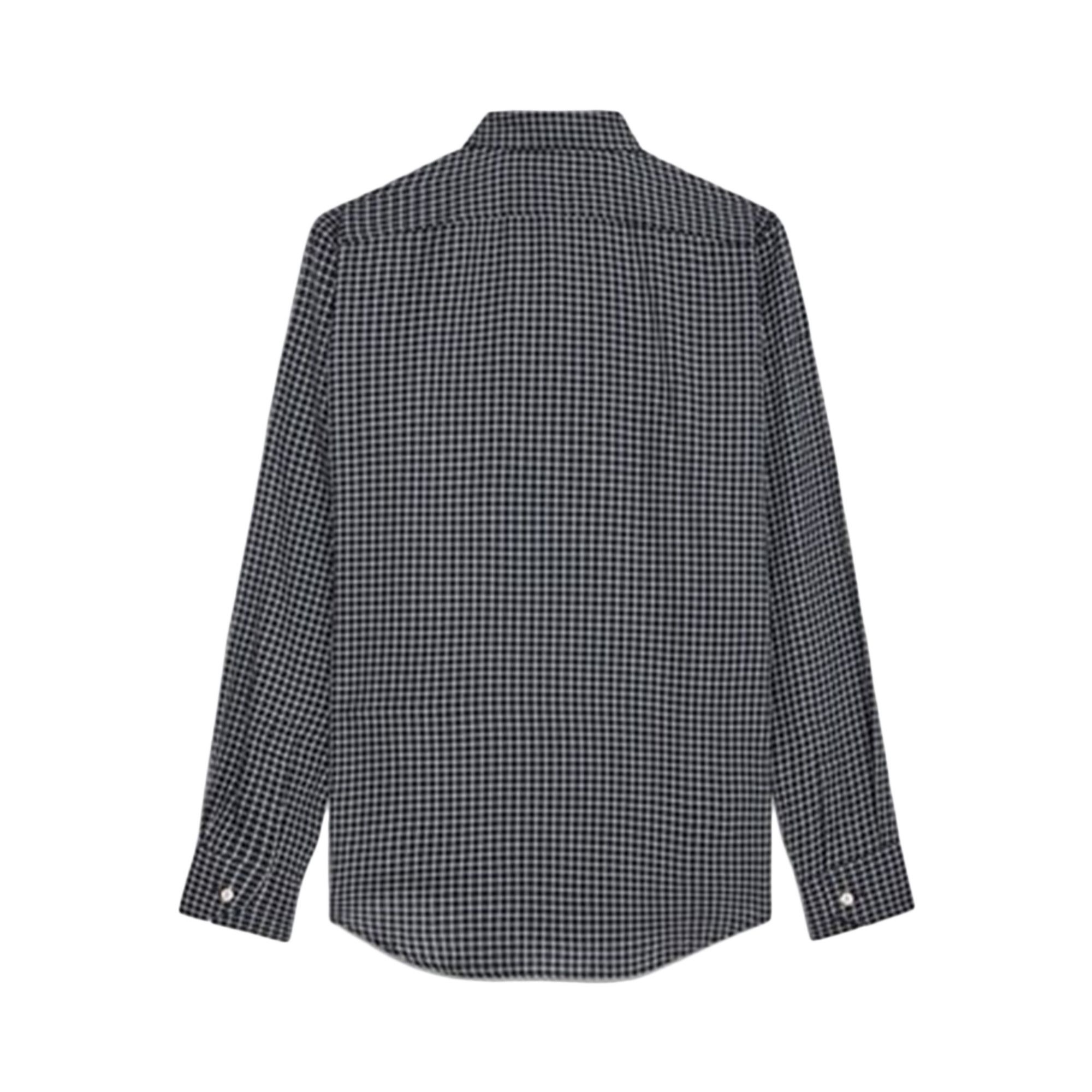 CELINE Check Loose Long-Sleeve Shirt 'Navy/Craie/Vert' - 2