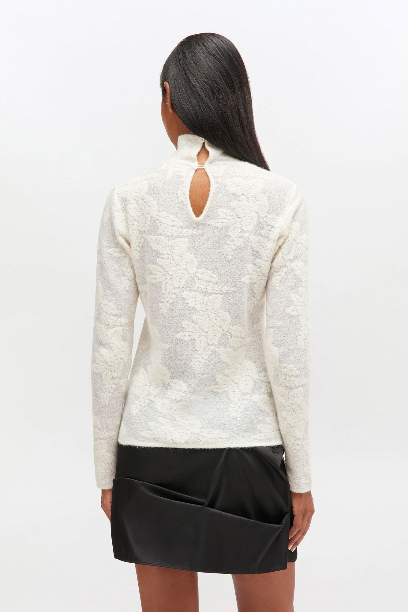 IVORY SHEER TURLENECK - 4
