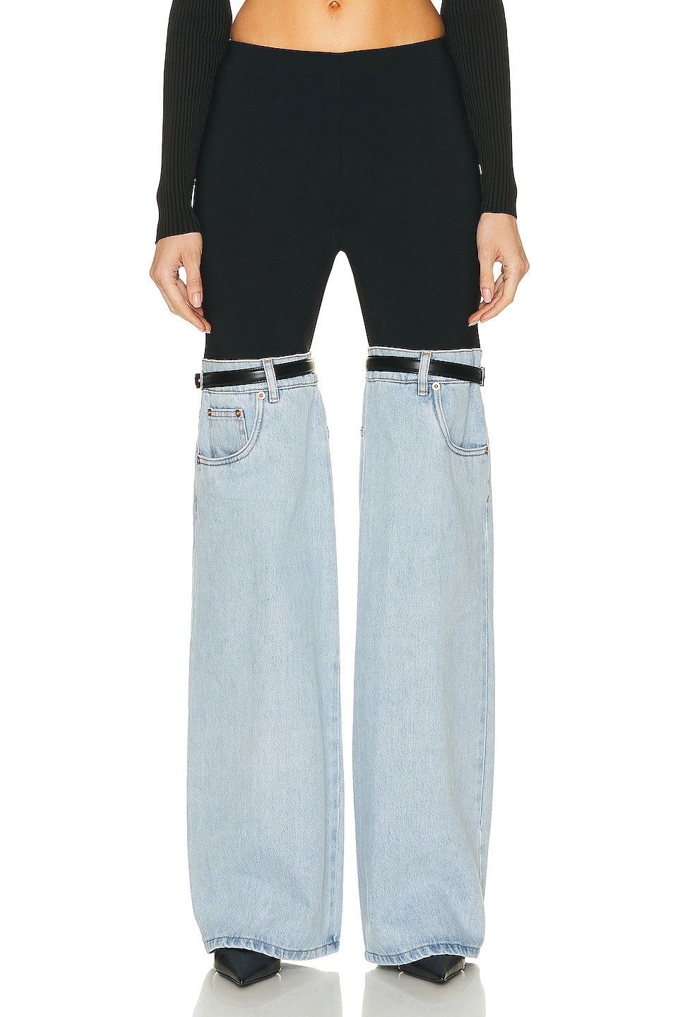 Denim Hybrid Flare Trouser - 1