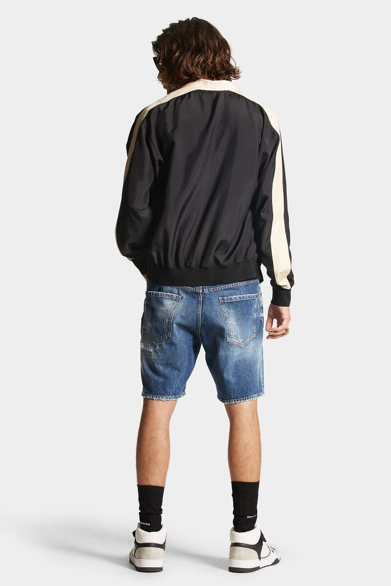 DARK RIPPED WASH MARINE SHORTS 4