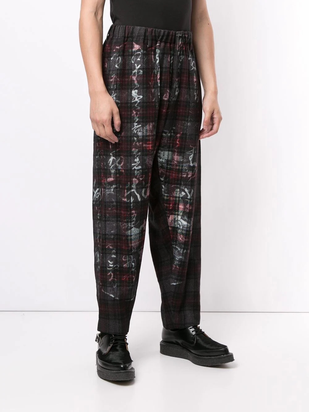 G-Tab check-pattern trousers - 3