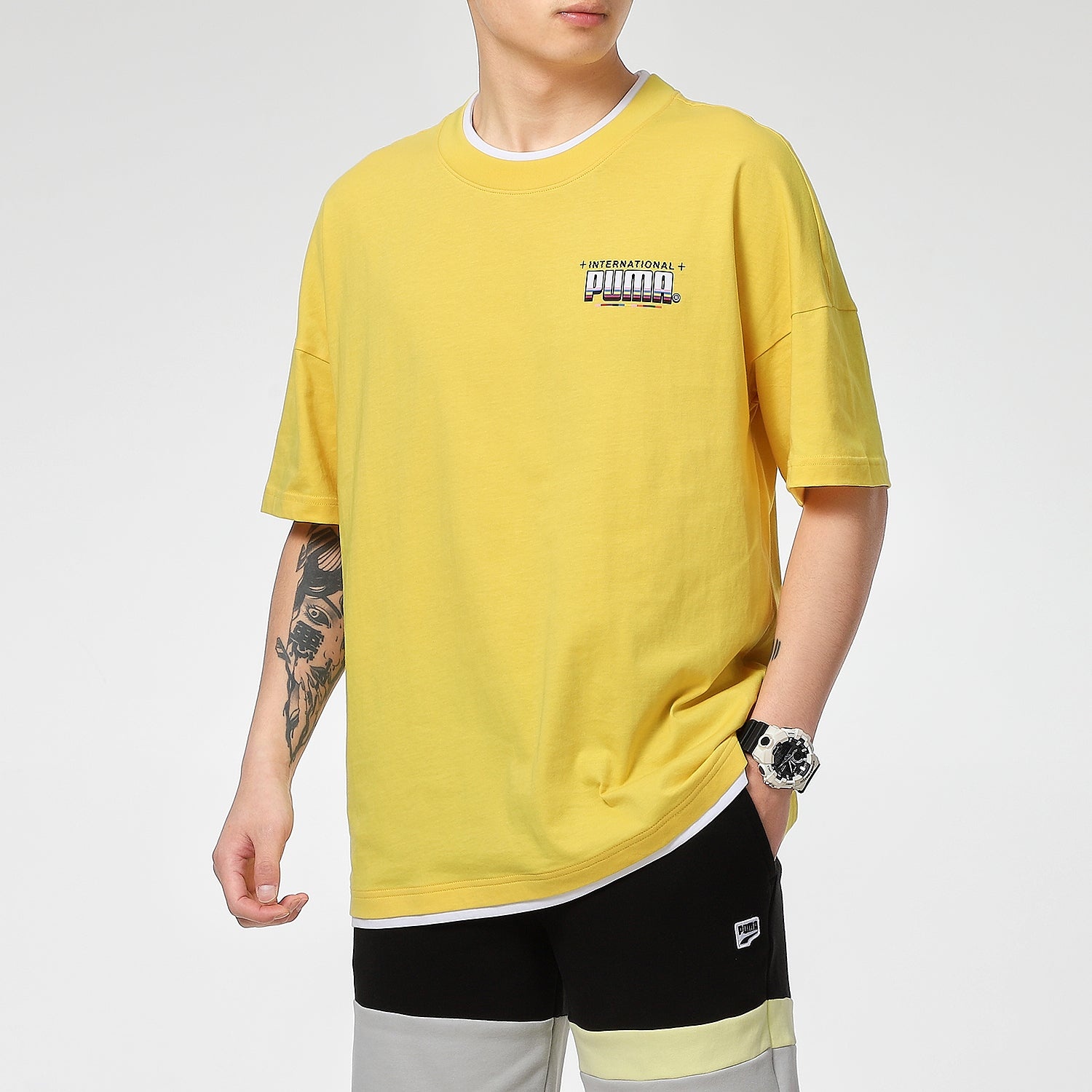 PUMA x Britto T-Shirt 'Yellow White Black' 532257-37 - 4