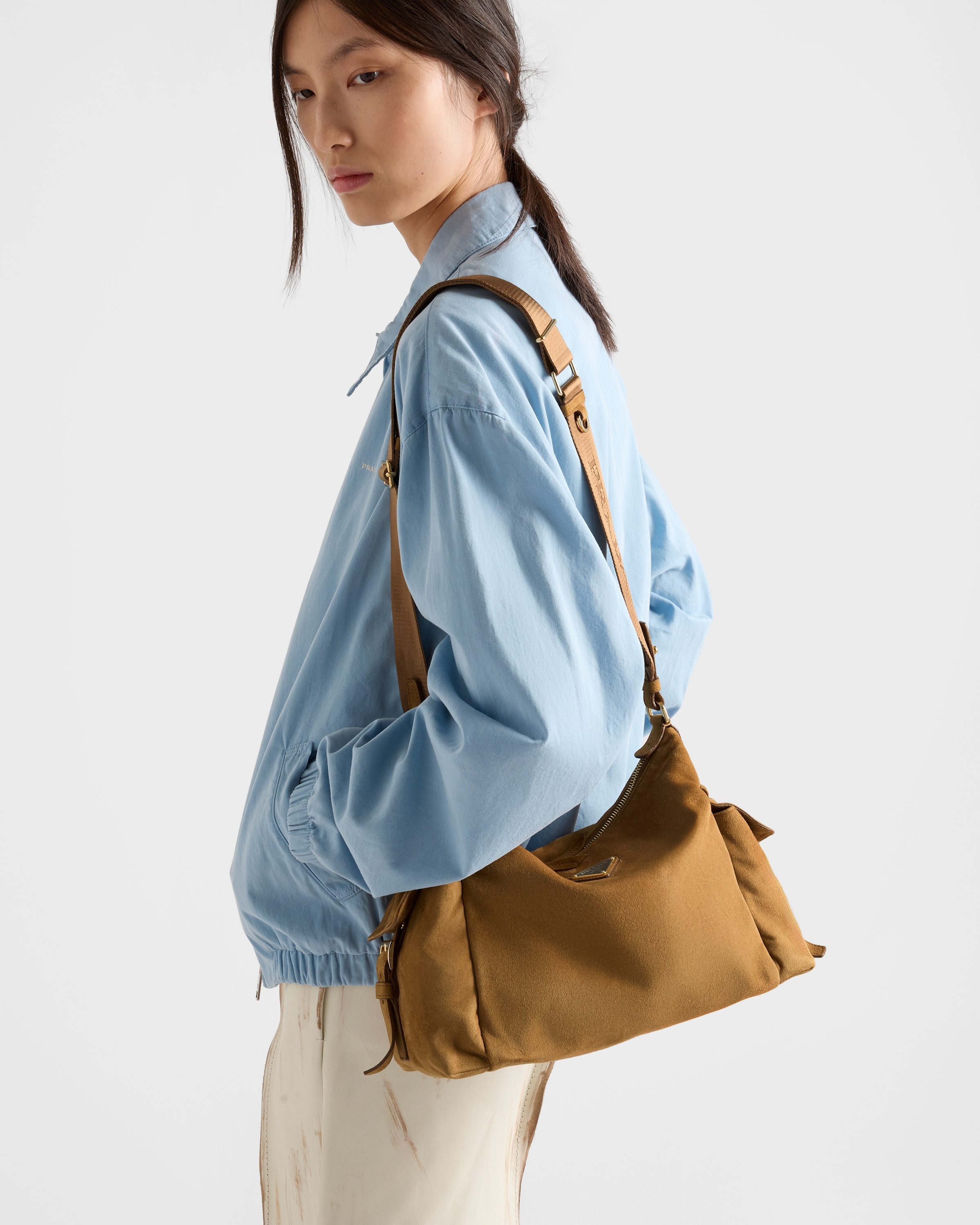 Large Prada Explore suede bag - 7