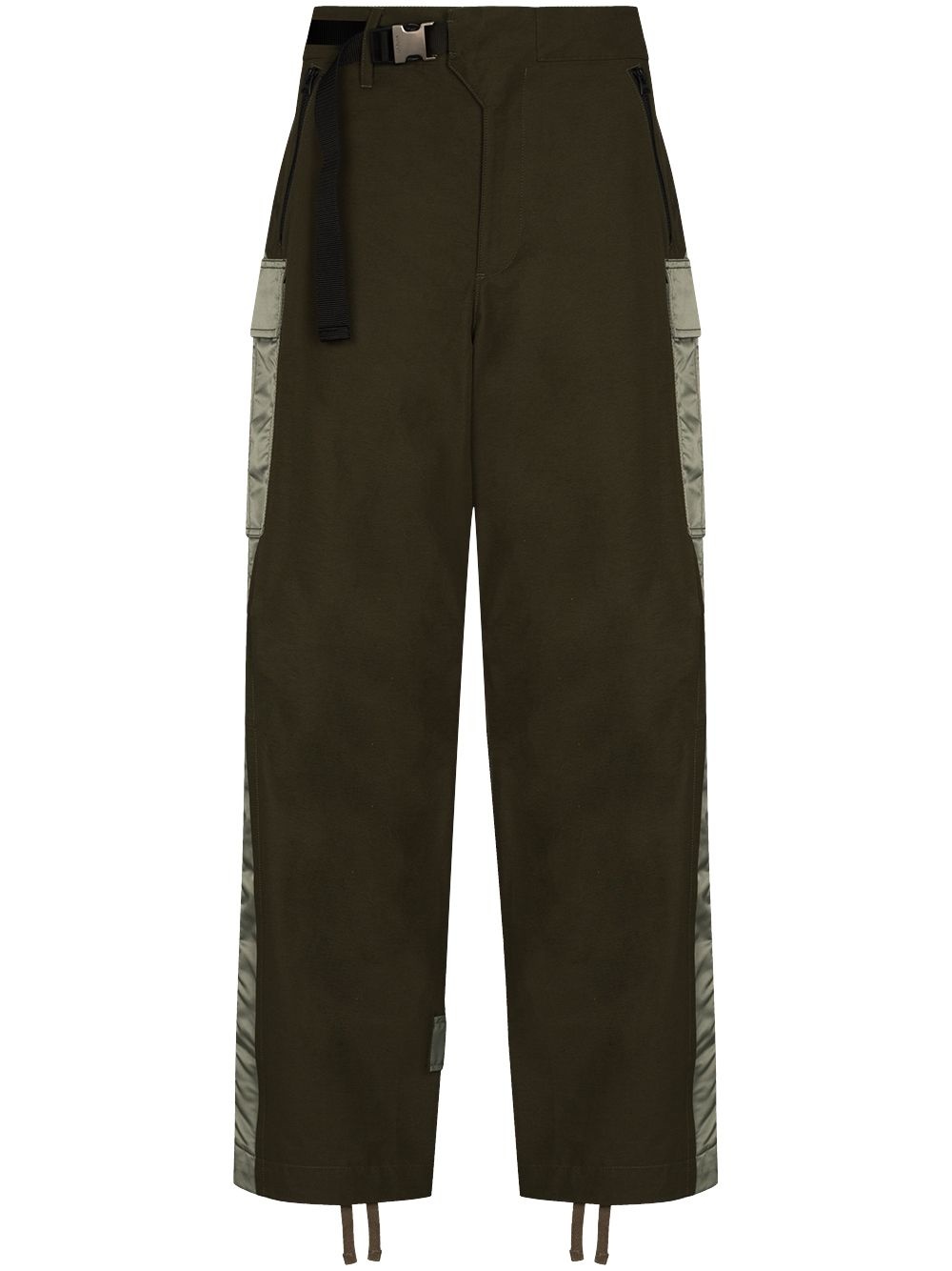 belted cargo-style trousers - 1