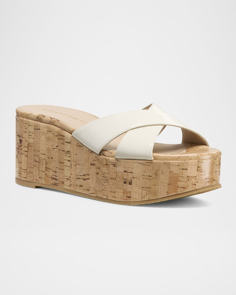 Stuart Weitzman Dayna Crisscross Wedge Platform Sandals outlook