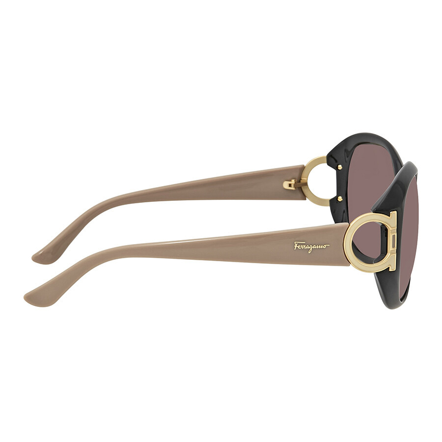 Ferragamo Brown Gradient Oval Sunglasses SF668 001 57 - 4