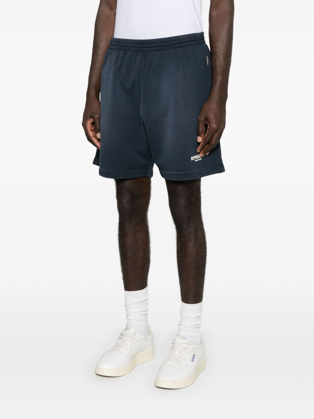 logo-print track shorts - 3