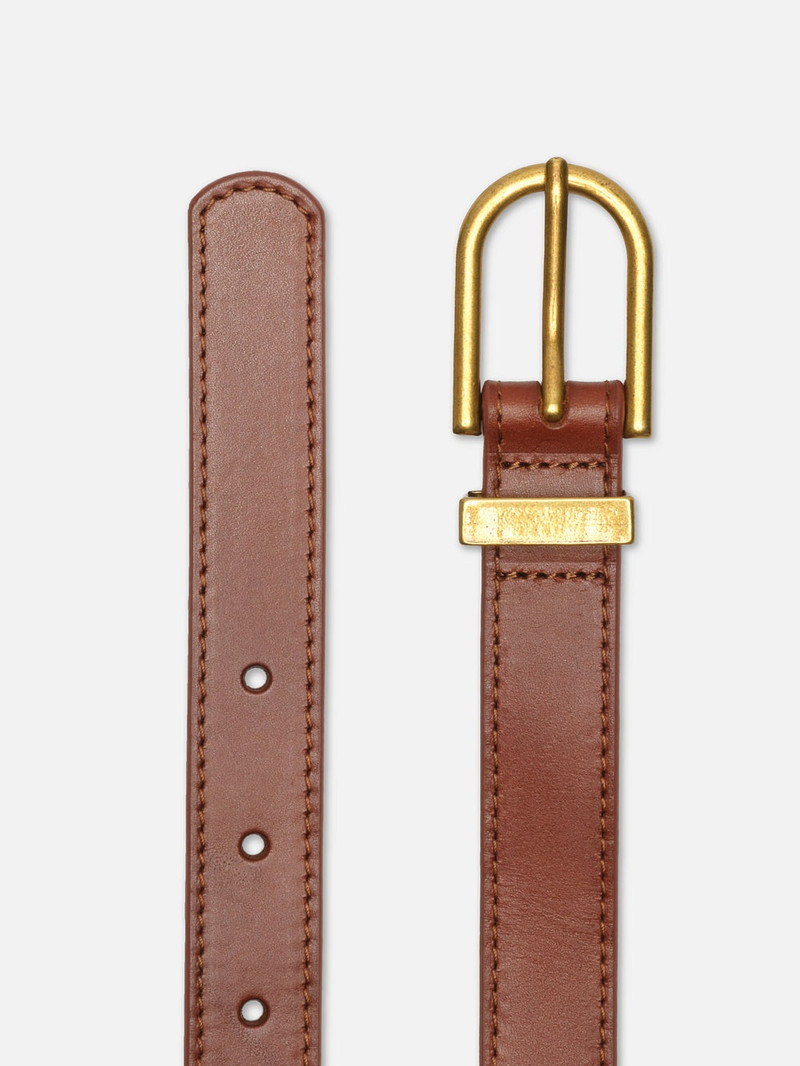 FRAME Simple Art Deco Belt in Whiskey outlook