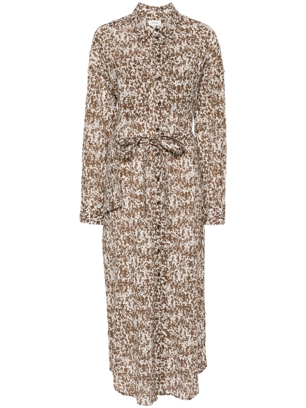 print shirt dress - 1