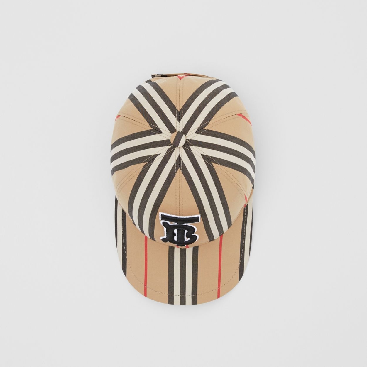 Monogram Motif Icon Stripe Cotton Baseball Cap - 5