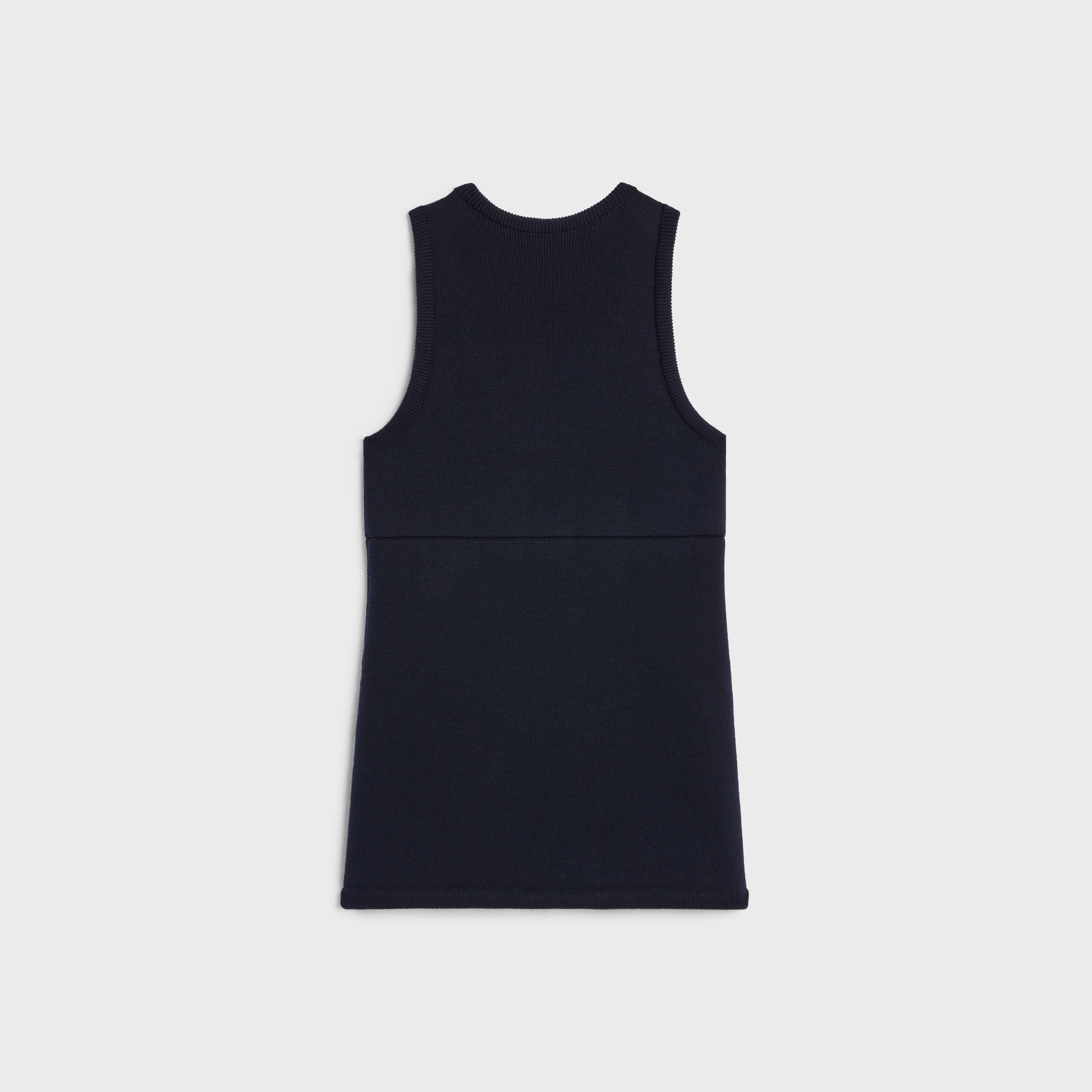 tunic mini dress in interlock wool - 2