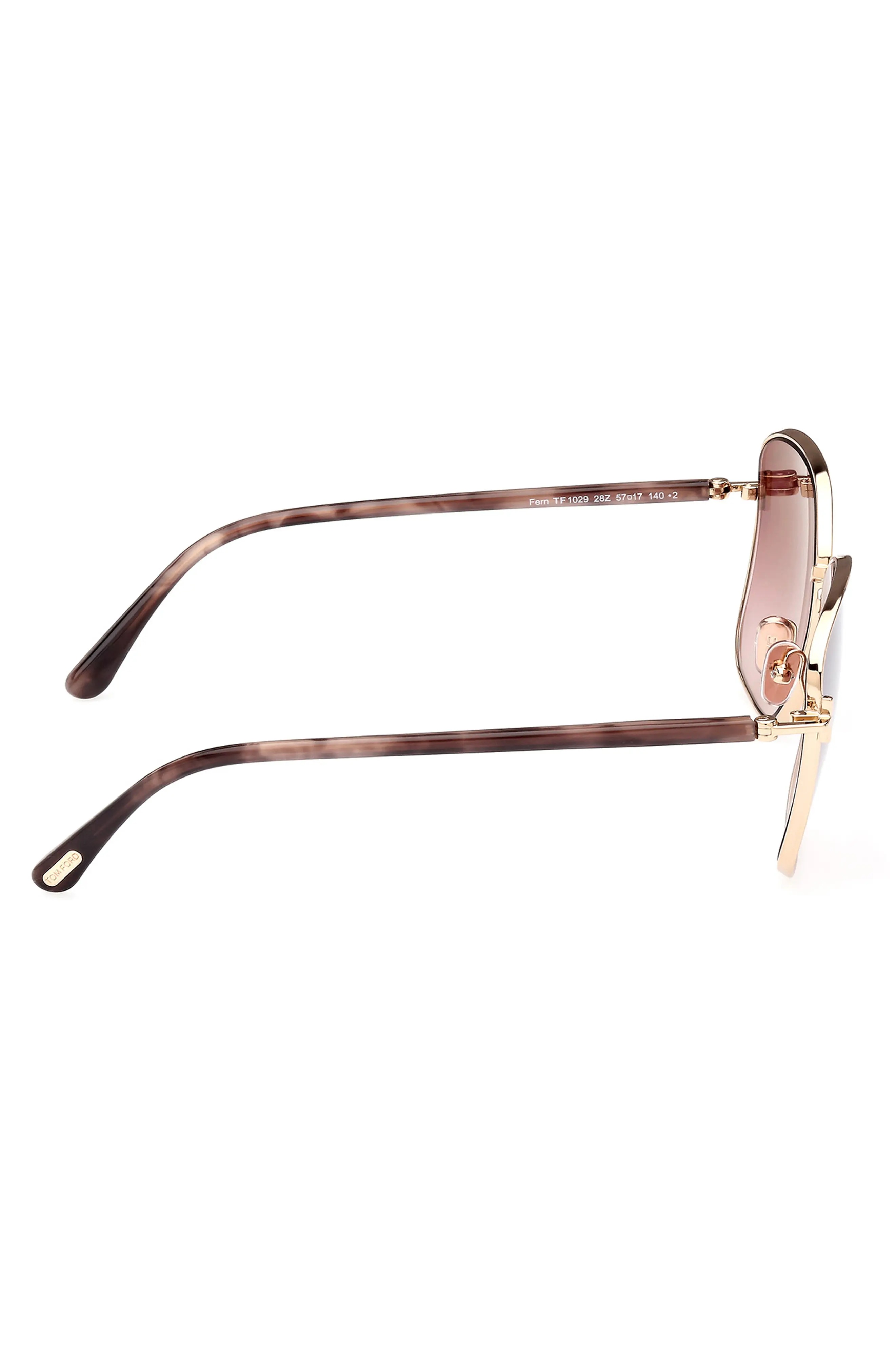 Fern 57mm Square Sunglasses in Shiny Rose Gold Rose /Rose - 3