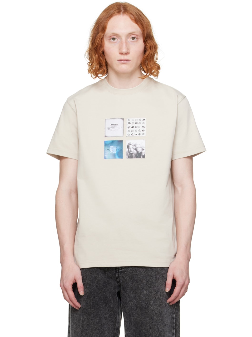 Beige Patch T-Shirt - 1