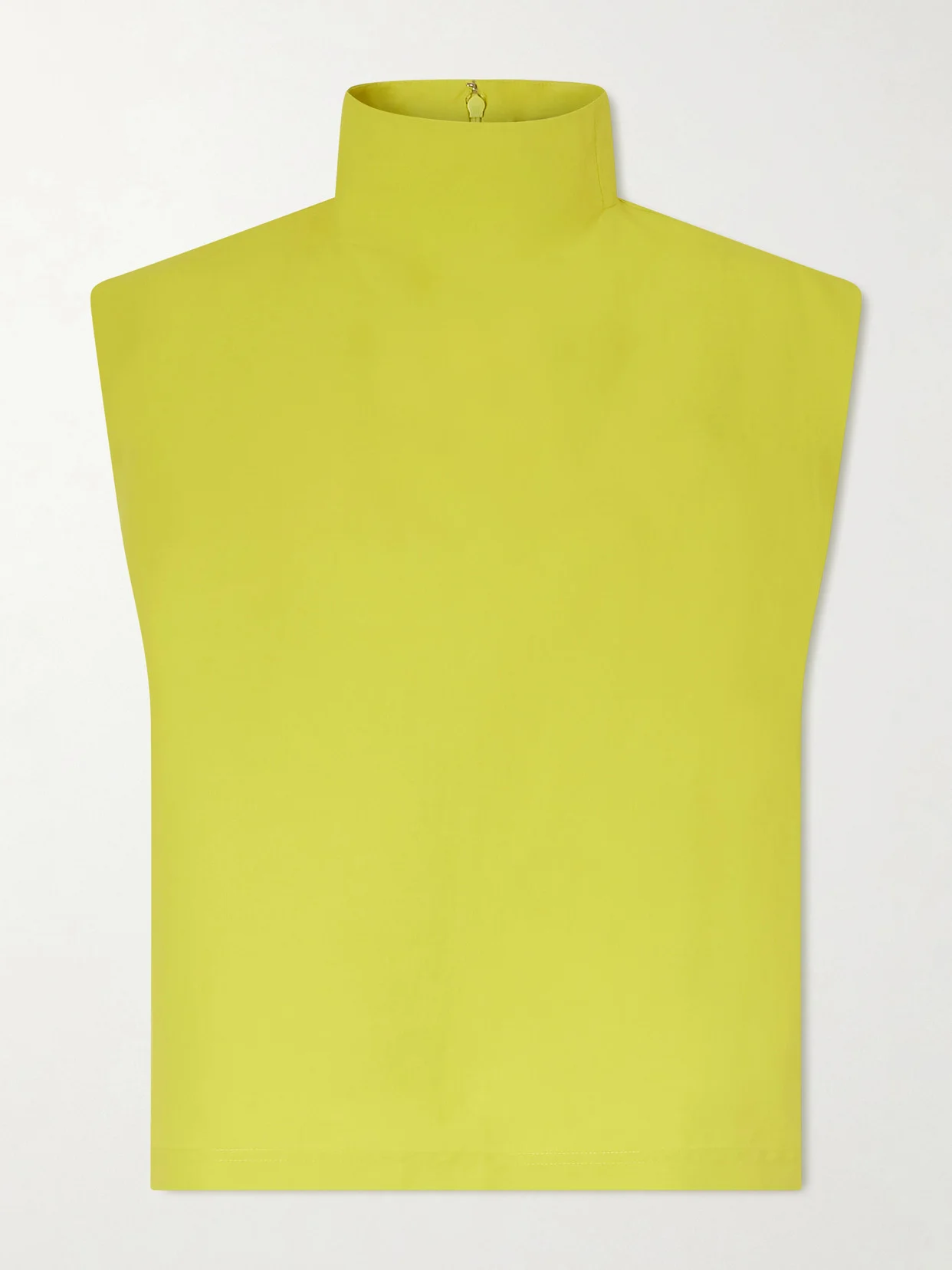 Paper-blend Poplin Turtleneck Top - 1