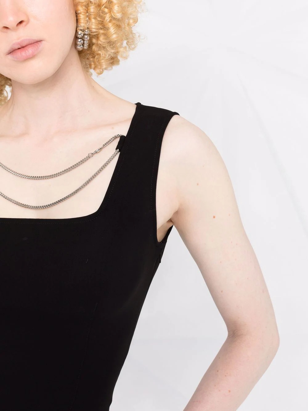 chain-detail sleeveless blouse - 5