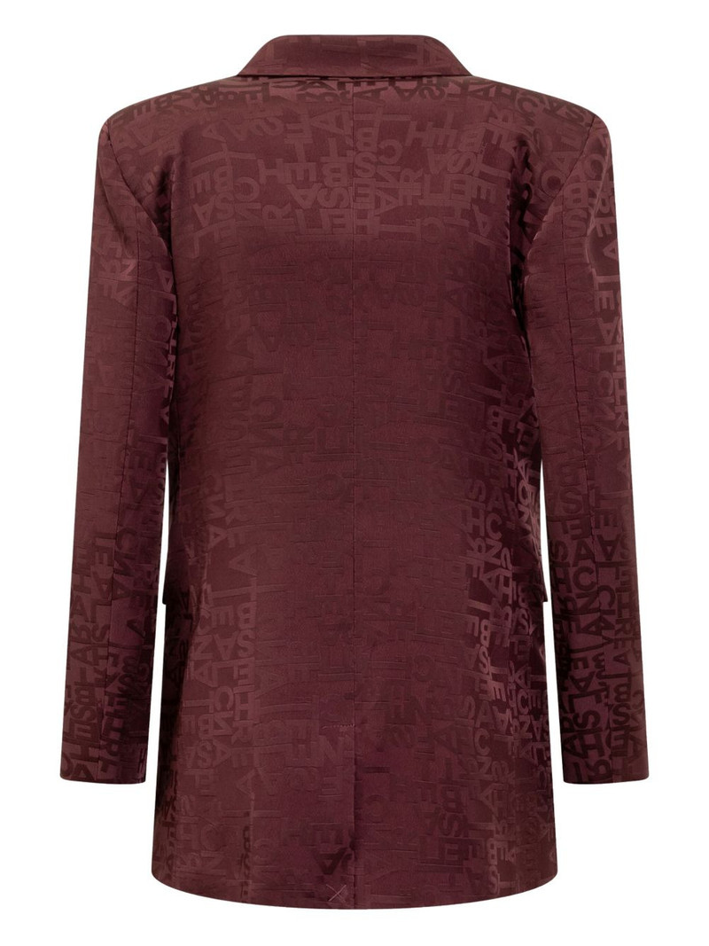 ELISABETTA FRANCHI logo-jacquard blazer outlook