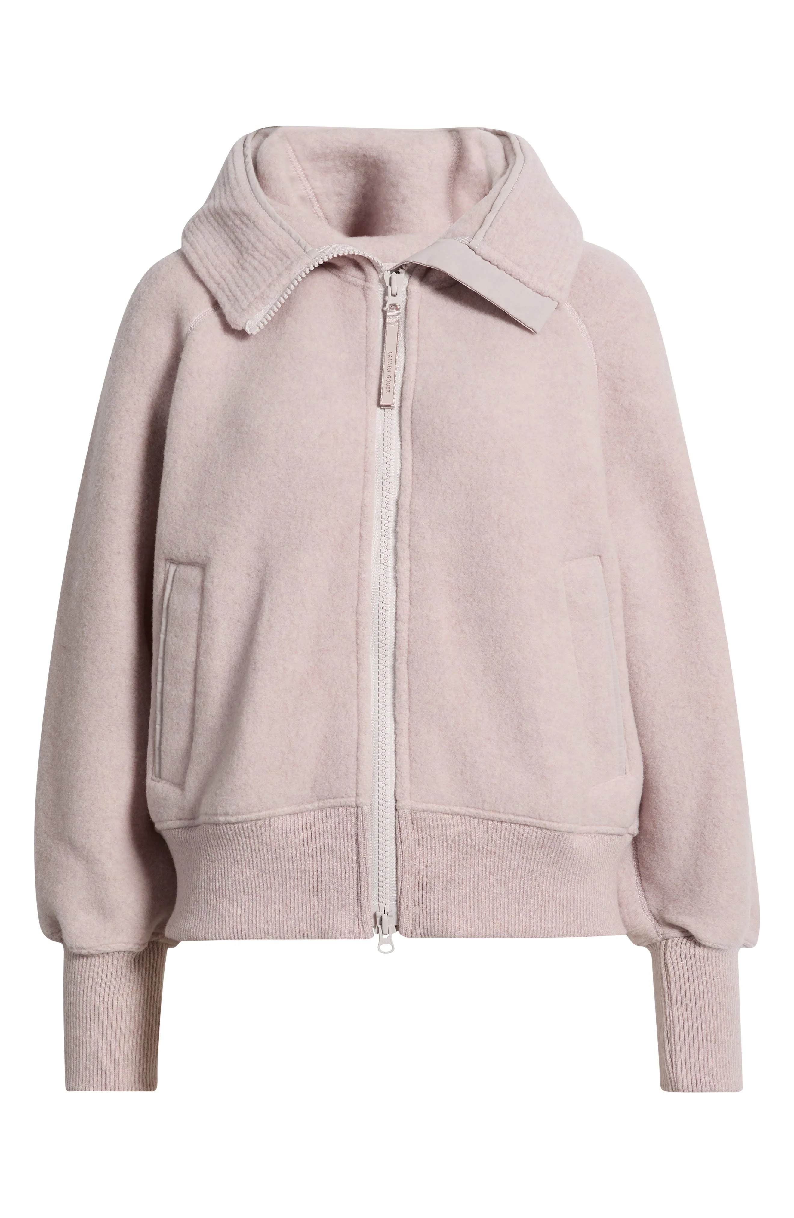 Canada Goose Chilliwack Kind Fleece Bomber Jacket in Lucent Rose - 1