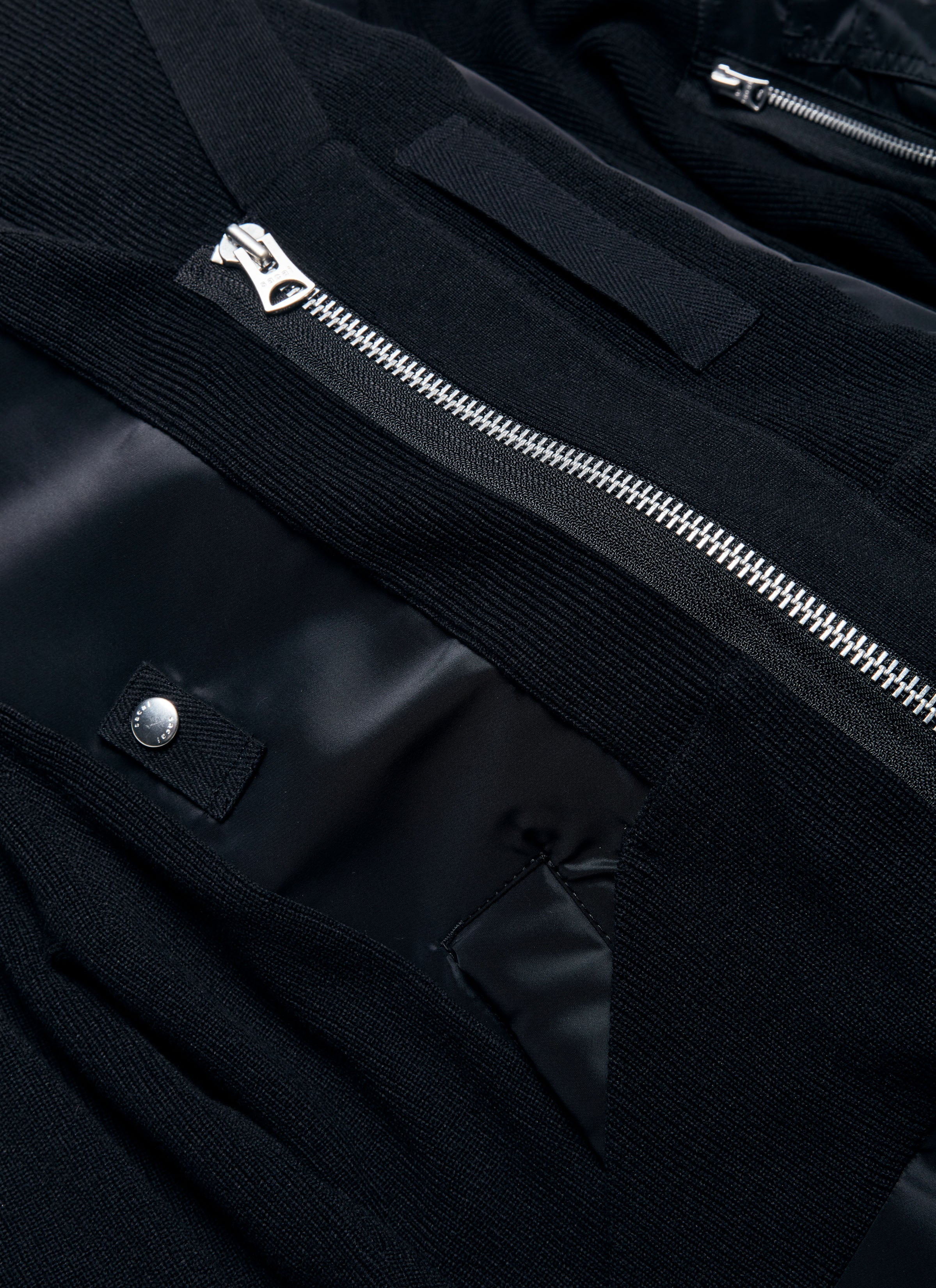 Nylon Twill x  Knit Blouson - 5