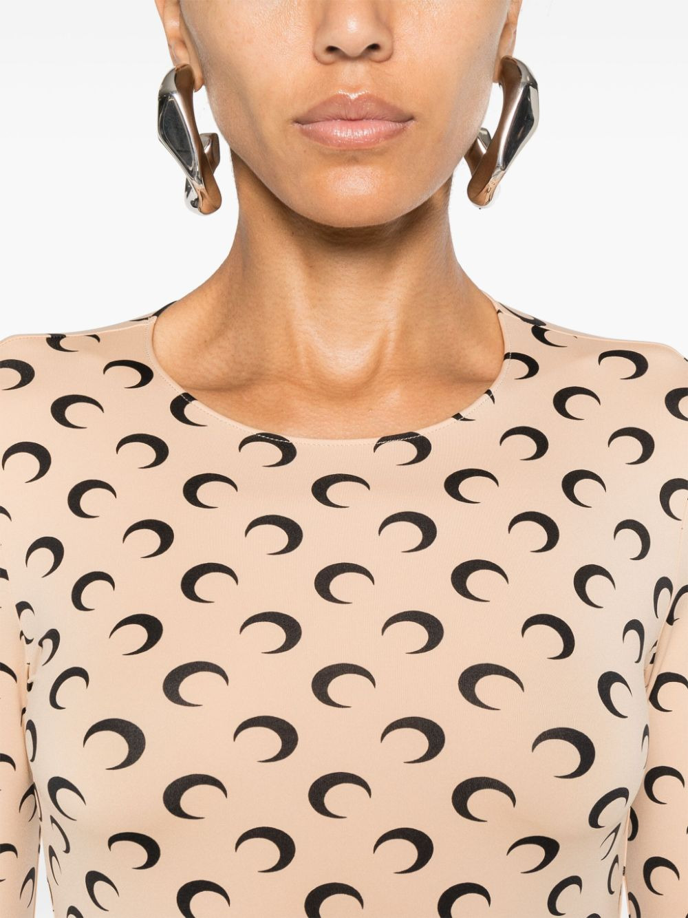 MARINE SERRE moonogram Second skin Top - 4