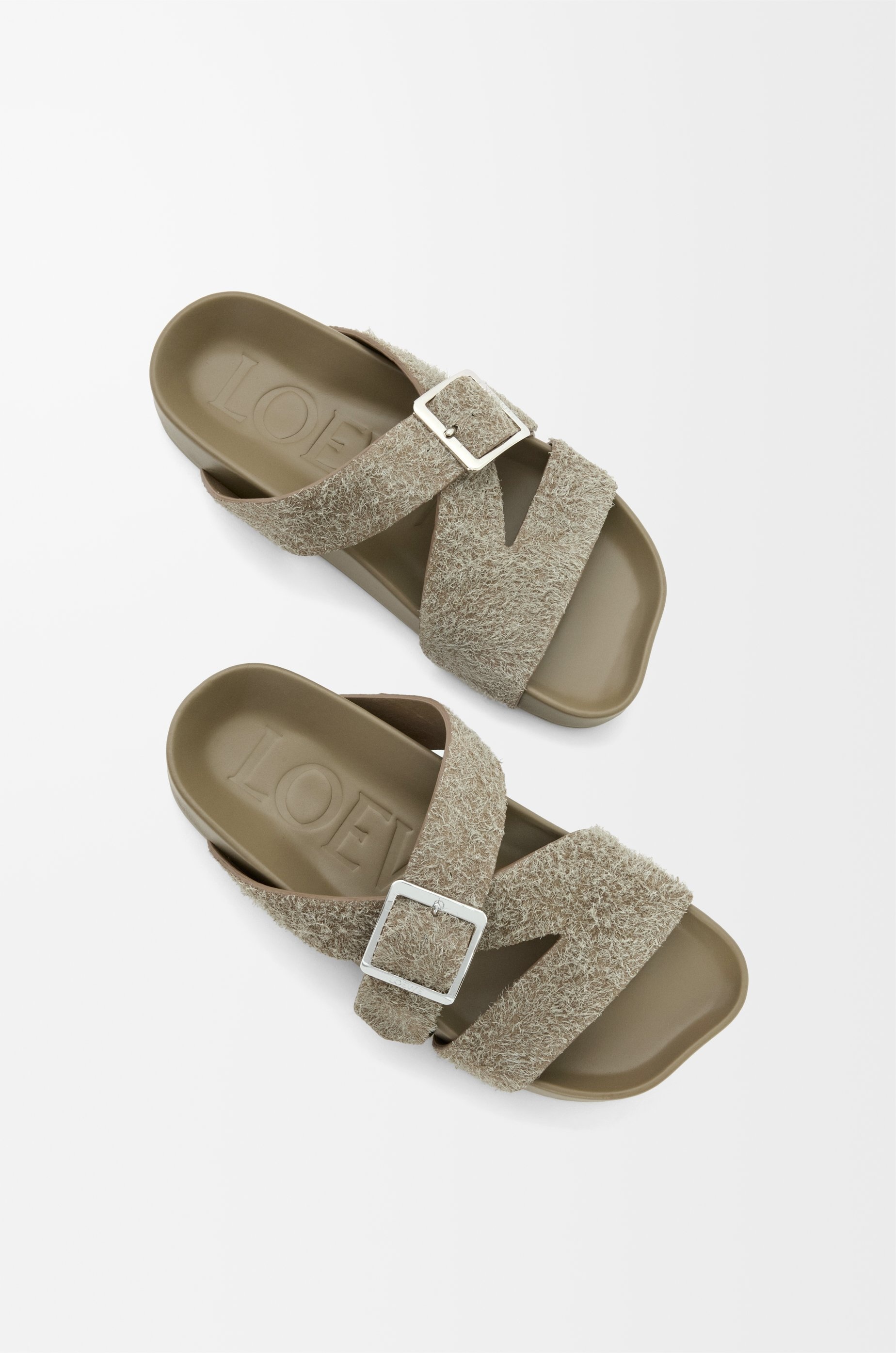 Ease Buckle slide in brushed suede - 4