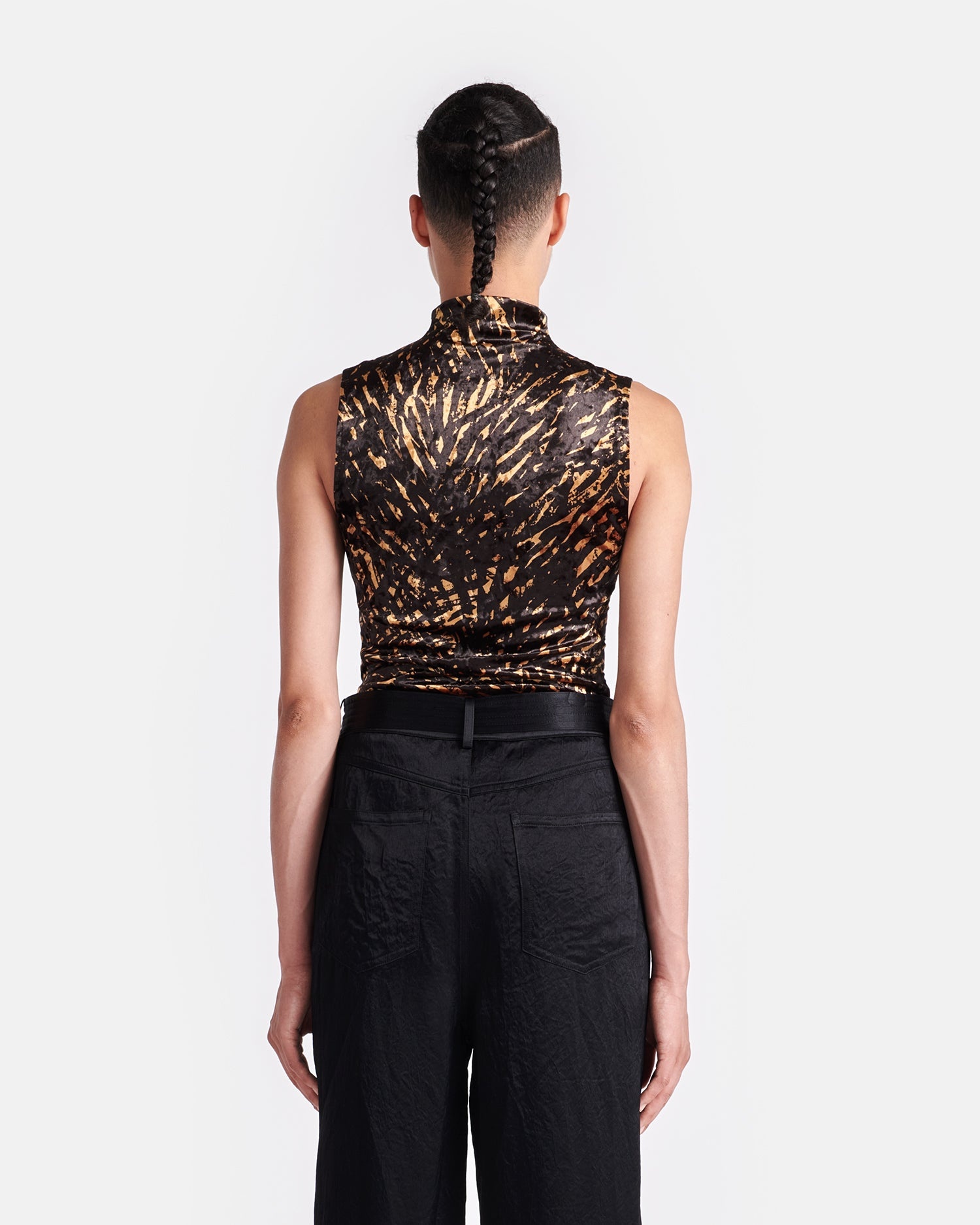 Printed Crushed-Velvet Top - 3