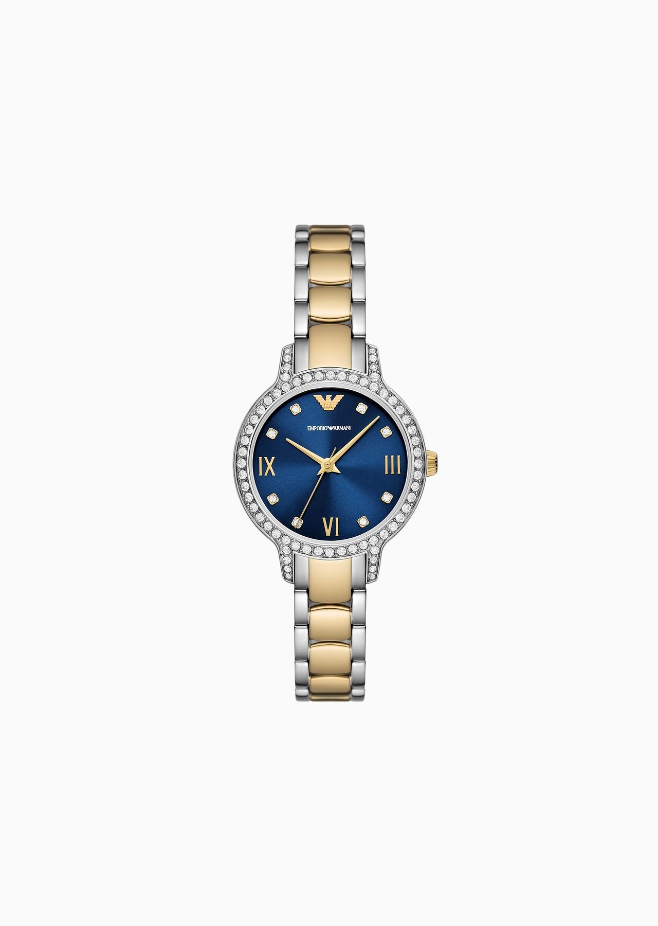 Three-Hand Two-Tone Stainless Steel Watch - 1
