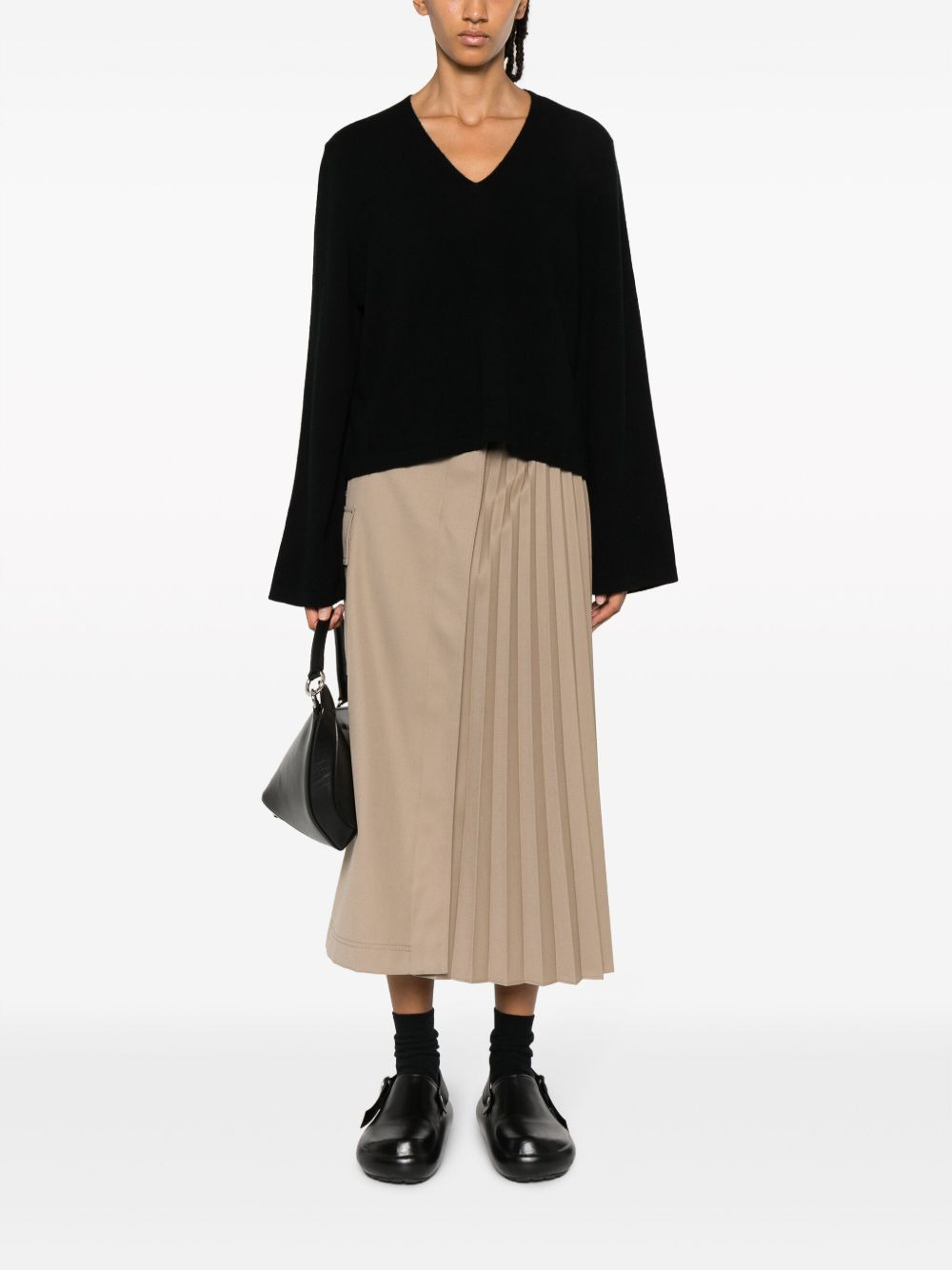 V-neck wool-cashmere blend jumper - 2