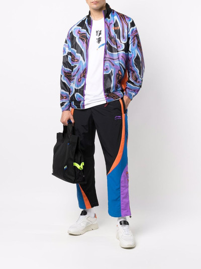 Li-Ning graphic-print bomber jacket outlook