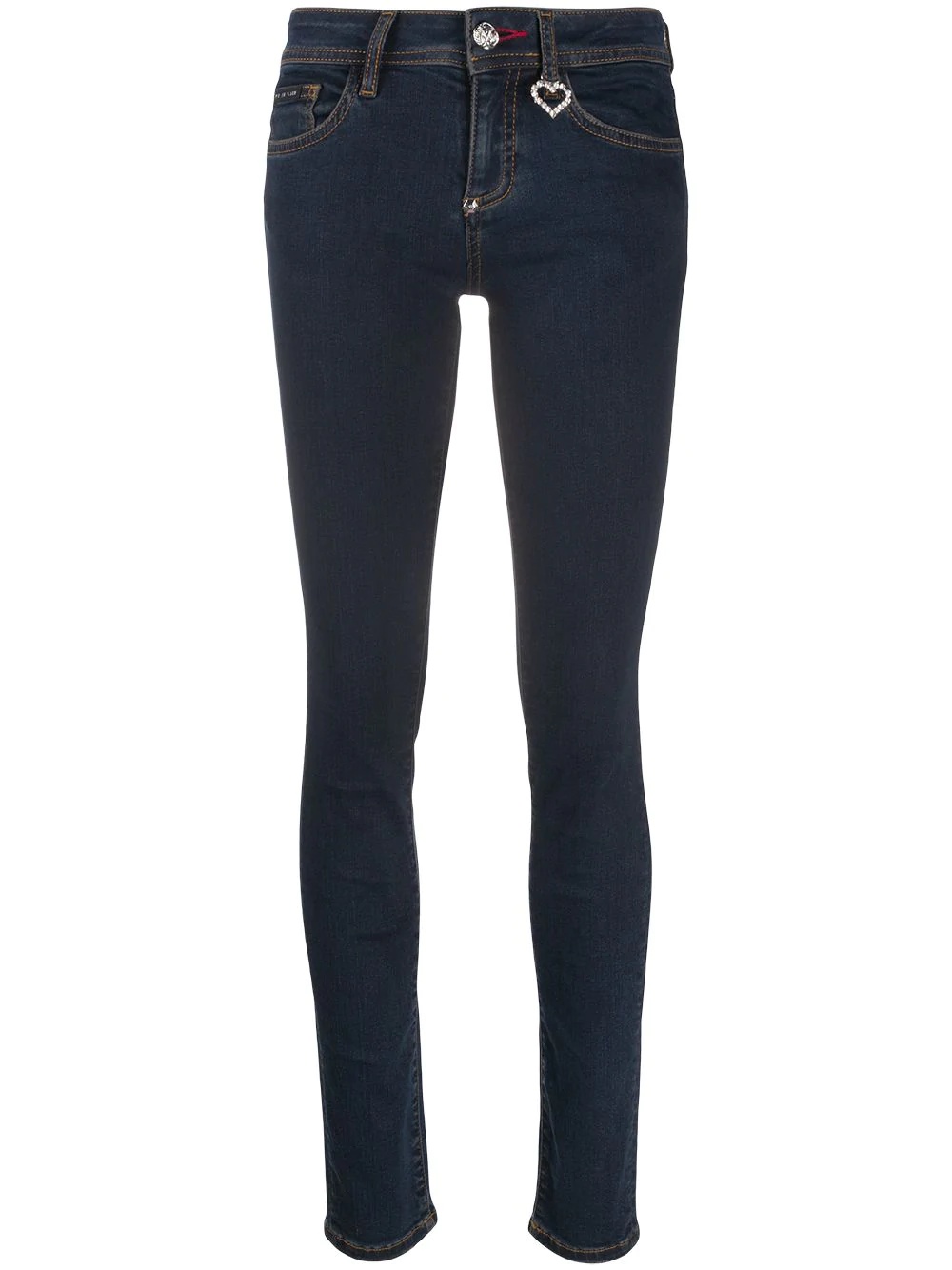 high rise slim-fit jeans - 1