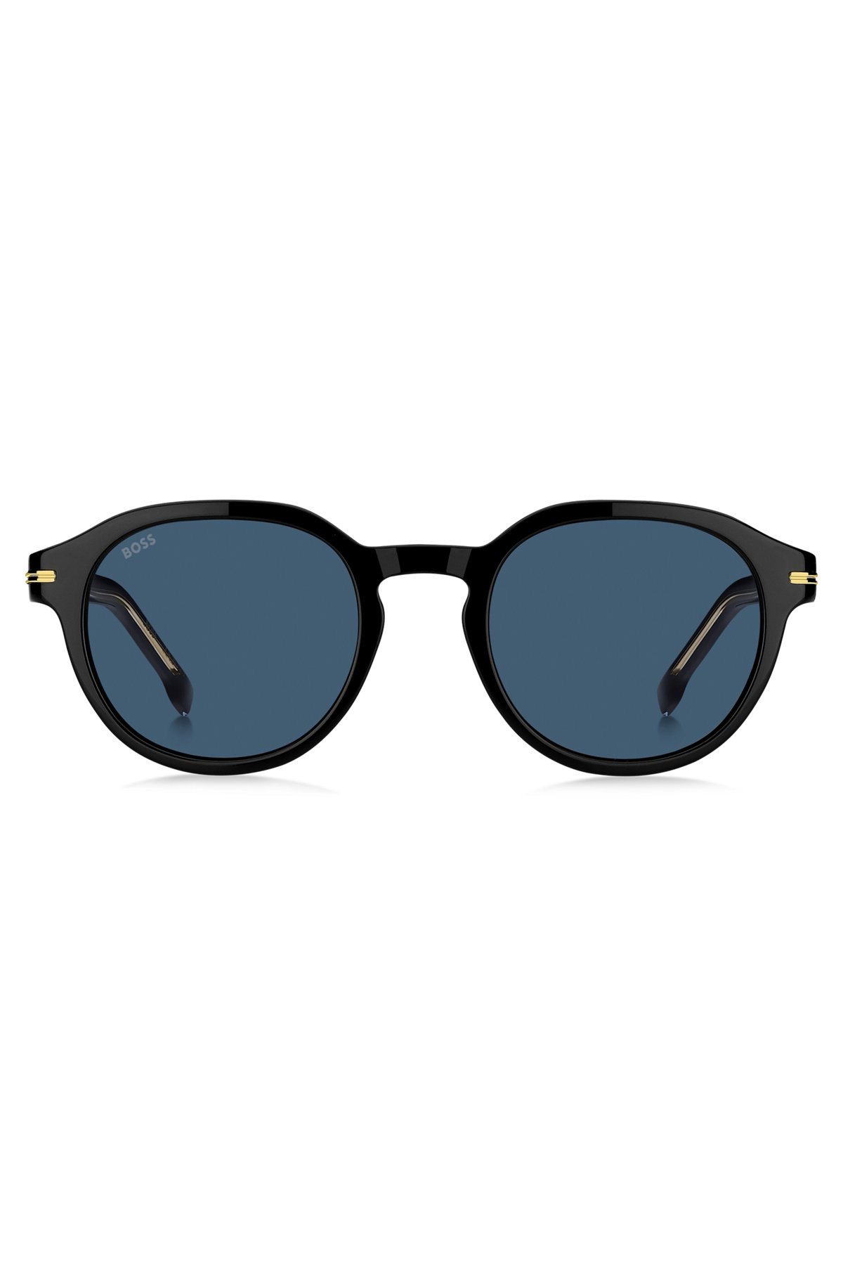 BLACK-ACETATE SUNGLASSES WITH GOLD-TONE HINGES - 3