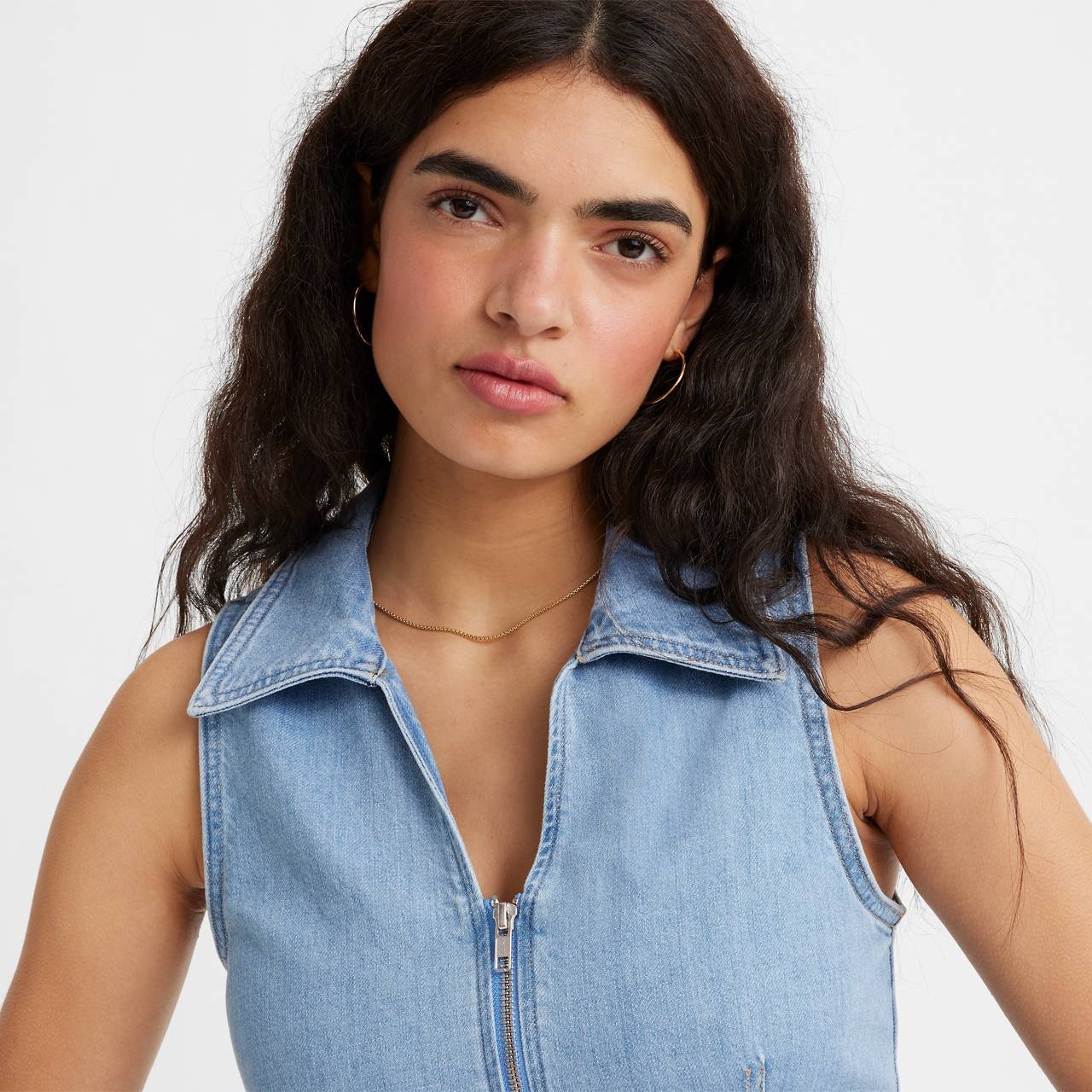 LILOU DENIM VEST - 4